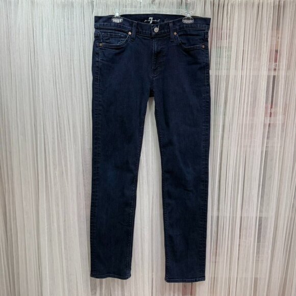 7 For All Mankind Men’s Slimmy Jeans Dark Wash Size 33 - Picture 1 of 9